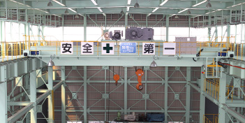 【天井クレーン・投稿確認】50t/15tクラブトロリ式天井クレーン（スパン15m）